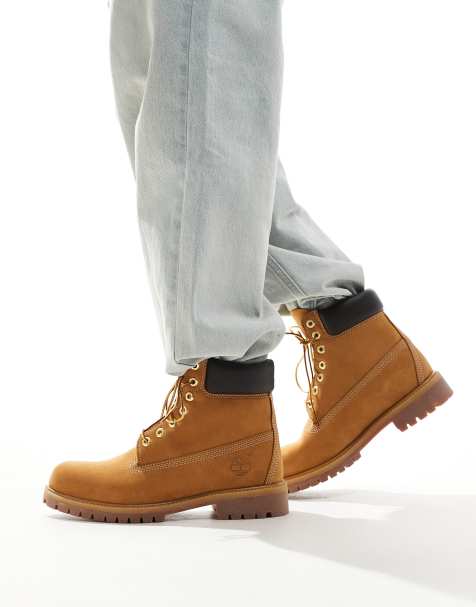 Timberland 6 inch lace up waterproof boots in wheat - view 1