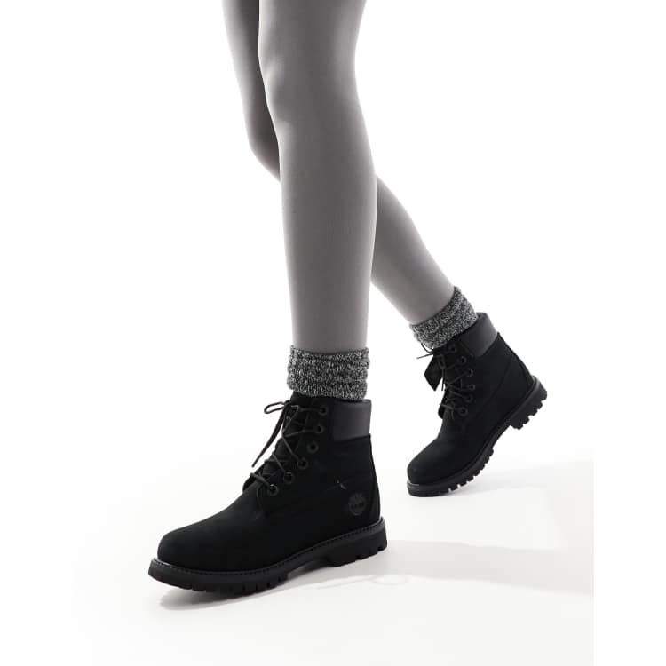 Black timberlands hot sale womans