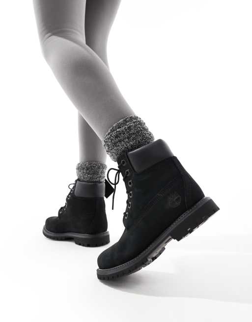 Timberland 6 inch hot sale boots black womens