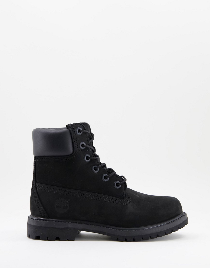 Shop Timberland 6 Inch Premium Boots In Black Nubuck