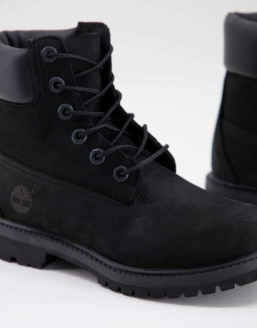 Timberland 6 inch Premium boots in black nubuck ASOS