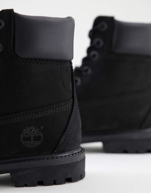 Timberland 6 inch Premium boots in black nubuck