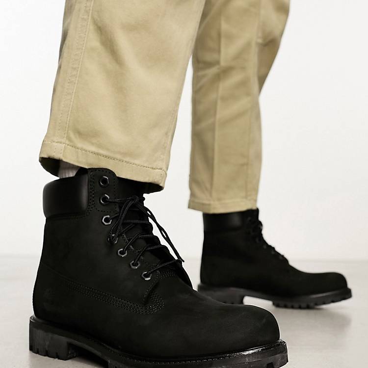 een schuldeiser Papa ernstig Timberland 6 inch premium boots in black | ASOS