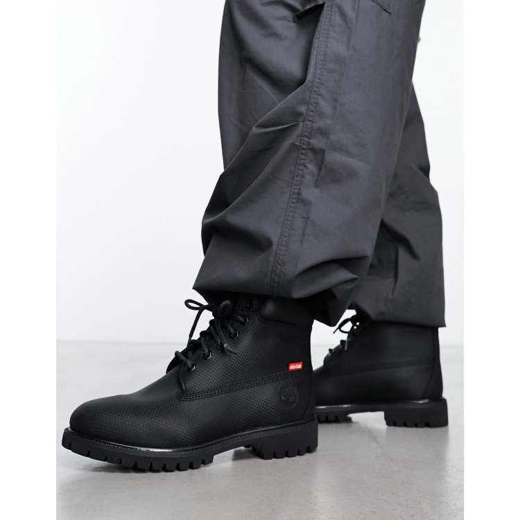 Timberland 6 inch store black on feet