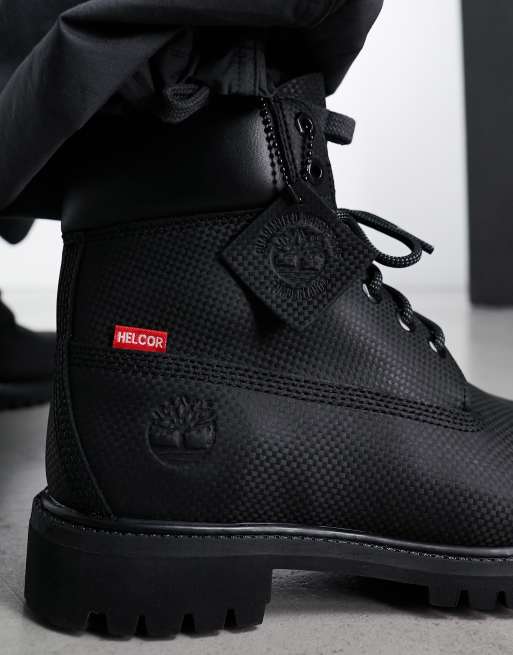 Full black shop timberland boots