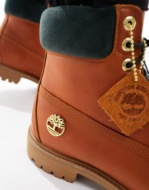 Orange on sale leather timberlands