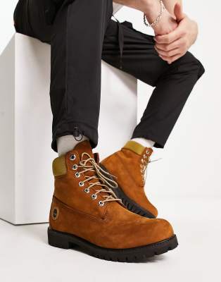 Timberland 6 inch premium boots in brown - ASOS Price Checker