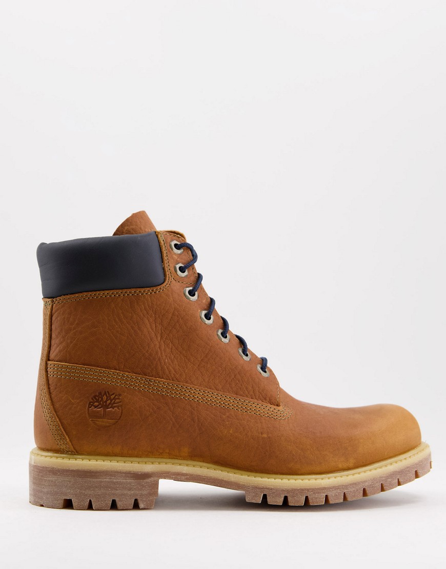 Timberland 6 Inch Premium boots in dark brown full grain