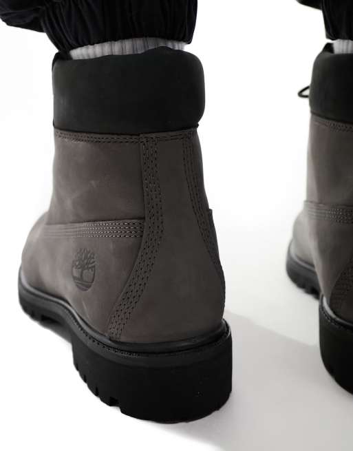 Grey and clearance black timberland boots