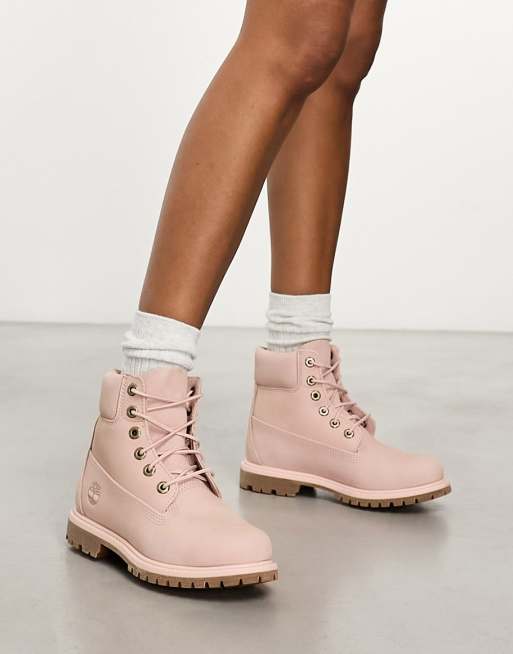 Hot pink cheap timberlands women's