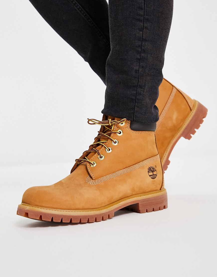Timberland 6 inch premium boots in tan-Brown