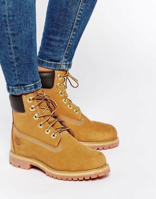 Timberland 6 inch premium boots in wheat nubuck-neutral