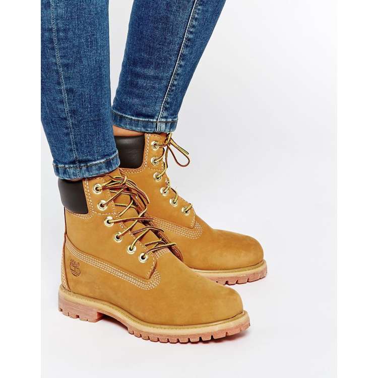 Timberland 6 inch Premium boots in wheat nubuck ASOS