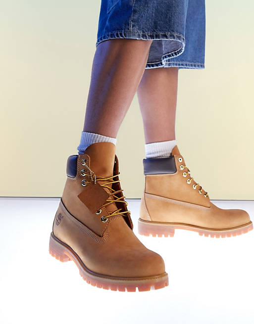 chaos Il camouflage Timberland 6 Inch Premium boots in wheat tan | ASOS