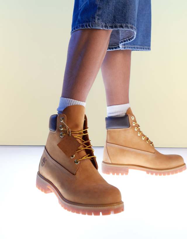 Timberland 6 Inch Premium boots in wheat tan