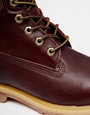 burgundy leather timberland boots