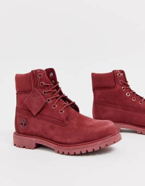 Dark red clearance timberlands