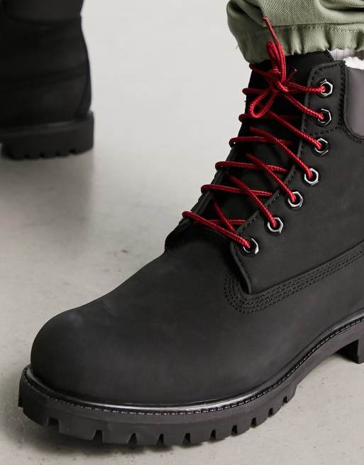 Timberland 6 inch Premium faux fur lined boots in black, 2 of 4