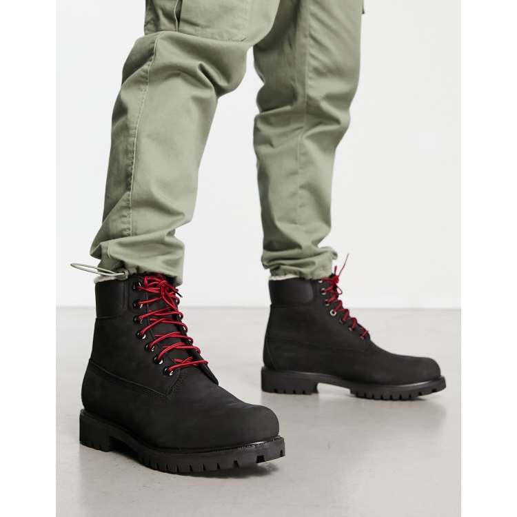 Mens timberland boots hot sale with fur inside