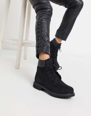 all black timberland boots