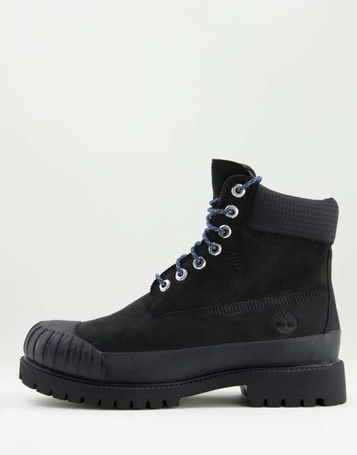 Timberland 6 inch premium rubber toe WP boots in black | ASOS