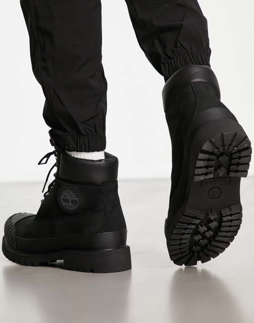 Timberland 6 inch premium rubber toe WP boots in black ASOS