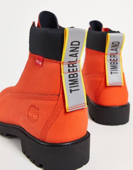 Orange best sale timberland boots