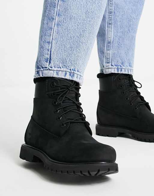 Timberland shearling boots on sale black