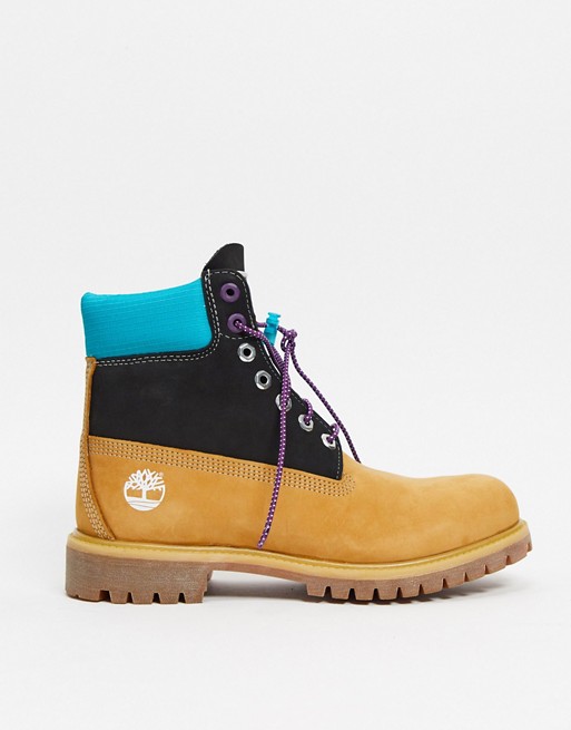 Timberland 6 inch retro boots in multi