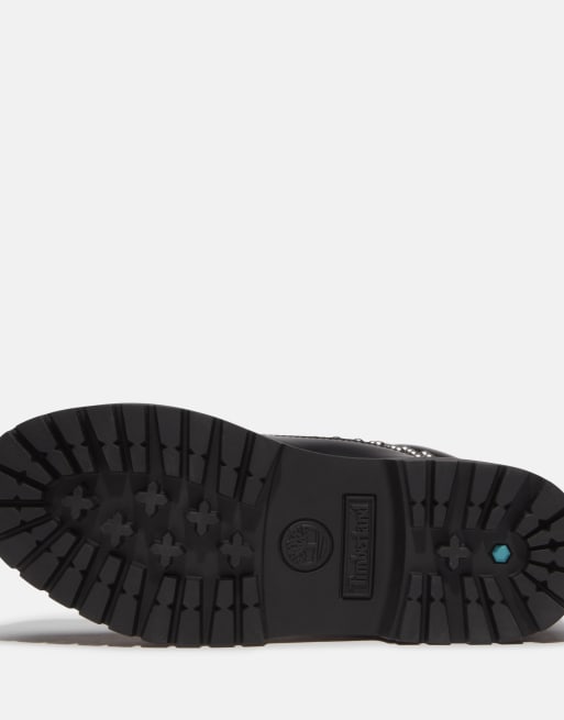 Timberland 6 inch veterlaars met studs in zwart volnerfleer, 3 van 4