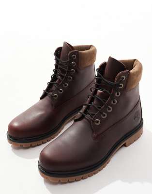  6 inch waterproof boot in burgundy