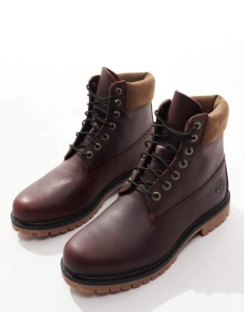 Timberland 6 inch waterproof boot in burgundy - view 1