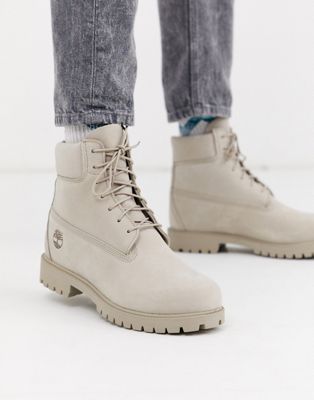 premium boots in light taupe nubuck | ASOS
