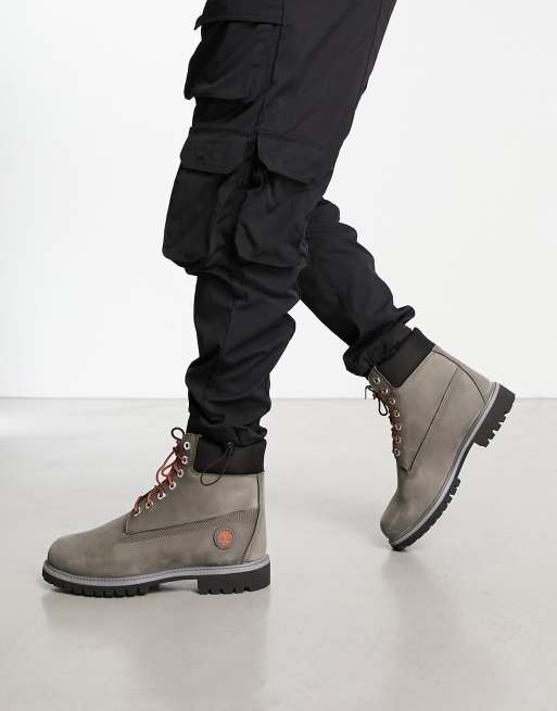 Timberland - 6" Premium laarzen in grijs, 3 van 4
