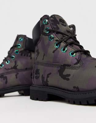 timberland black camo boots