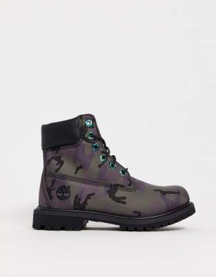 timberland black camo boots