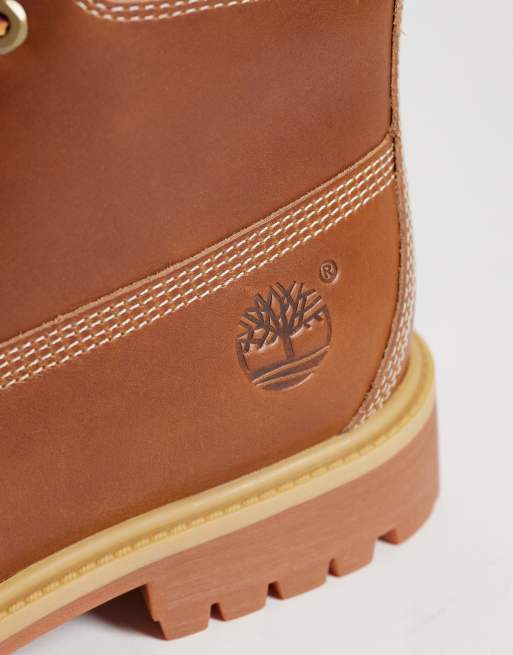 Timberland 6inch lace up boot in brown, 3 of 4