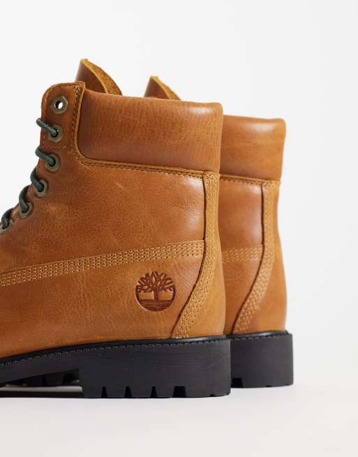 Timberland 6inch lace up waterproof boot in beige, 3 of 4