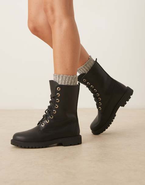 Timberland 8-inch lace-up waterproof boot in black full grain - view 1