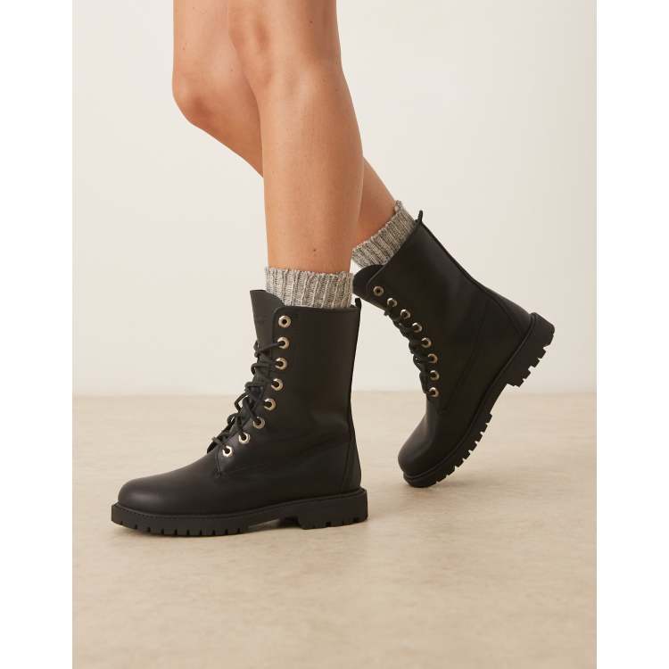 Timberland 8-inch lace-up waterproof boot in black full grain | ASOS