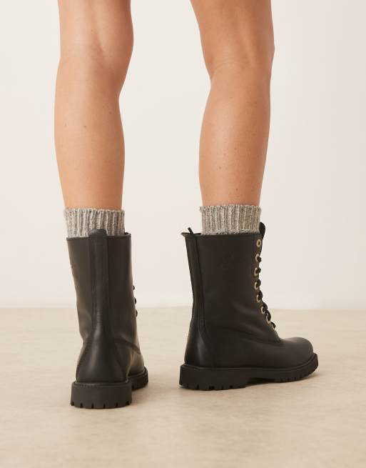 Timberland 8-inch lace-up waterproof boot in black full grain | ASOS