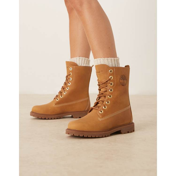 Timberland 8-inch lace-up waterproof boot in wheat full grain | ASOS