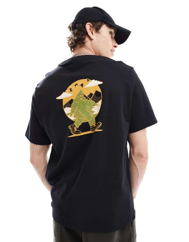 Timberland - all day outside logo backprint t-shirt in black