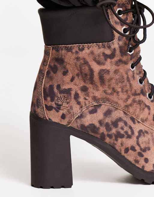 Leopard shop timberland boots