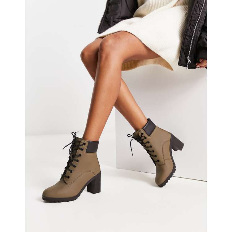 Khaki timberlands shop womens