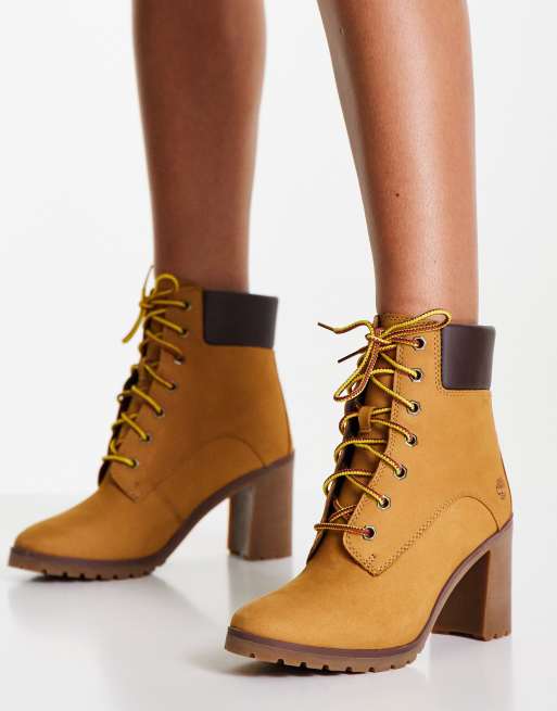 Timberland – Allington – Botki na obcasach o wysokości 6 cali w odcieniu pszenicy 