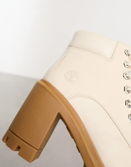 White on sale timberland heels