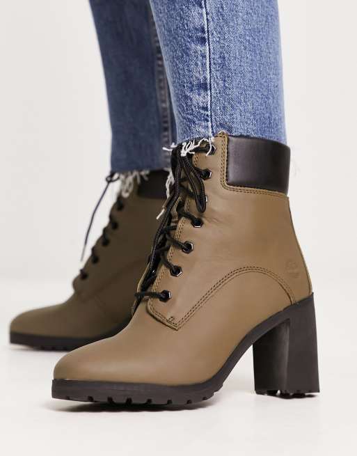 Timberland – Allington – Kakifärgade 6-tums boots med snörning