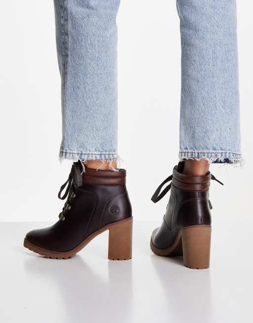 Timberland brown shop heeled boots