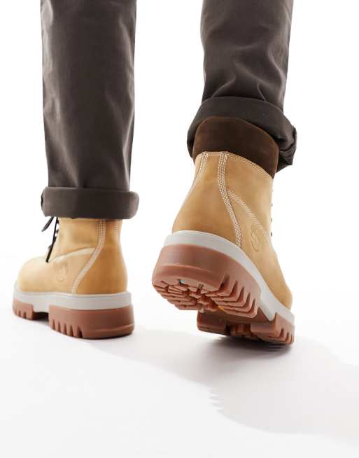Timberland Arbor Road mid lace waterproof boot in tan | ASOS
